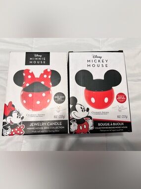 Charmed Aroma Disney Minnie & Mickey Mouse Candle Set (Candles Only, No Rings)